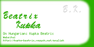 beatrix kupka business card